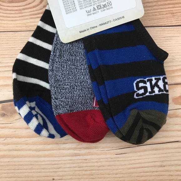 Vans Off The Wall 3 Pairs No Show Socks/Footies - Picture 10 of 12